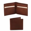 Эксклюзивный кожаный бумажник двойного сложения для мужчин Коричневый TL140797