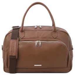 TL Voyager Travel soft leather duffle bag Темный серо-коричневый TL142148