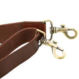 Adjustable Briefcases Leather Shoulder Strap Brown TL141854