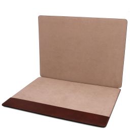 Leather Desk pad With Inner Compartment Brown TL142054