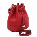 TL Bag Beuteltasche aus Leder Lipstick Rot TL142146