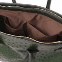 TL Bag Sac à Main en Cuir Imprimé Effet Autruche Vert Forêt TL142120