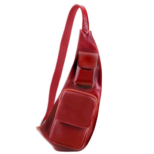 Brusttasche aus Leder Rot TL141352
