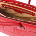 TL Bag Bolso a Mano en Piel Suave Acolchado Rojo Lipstick TL142124