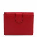 Lipari Schultertasche aus Leder und Brieftasche aus Leder mit 3 Scheinfächern und Münzfach Lipstick Rot TL142154