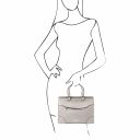 TL Bag Leather handbag Light grey TL142079
