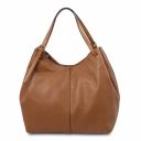 Cinzia Soft Leather Shopping bag Cognac TL142144