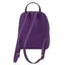 TL Bag Kleiner Damenrucksack aus Weichem Leder Lila TL142052
