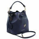 Vittoria Leather Bucket bag Dark Blue TL141531