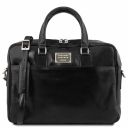 Urbino Leather Laptop Briefcase With Front Pocket Black TL141241
