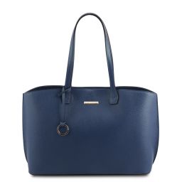TL Bag Leather shopping bag Dark Blue TL141828