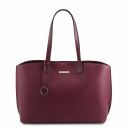 TL Bag Borsa Shopping in Pelle Bordeaux TL141828