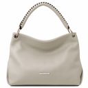 TL Bag Soft Leather Shoulder bag Light grey TL142087