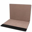 Office Set Sous-main de Bureau Avec Rabat et Tapis de Souris en Cuir Noir TL142161