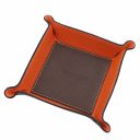 Leather Valet Tray Dark Brown TL142159