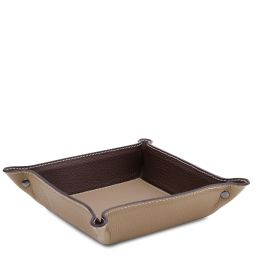 Leather valet tray Light Taupe TL142159