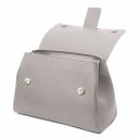 TL Bag Handtasche aus Leder Hell Grau TL142156