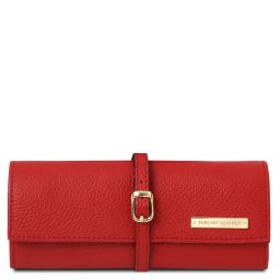 Soft Leather Jewellery Case Lipstick Red TL142193