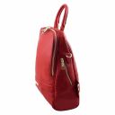 TL Bag Lederrucksack Für Damen aus Weichem Leder Lipstick Rot TL141376
