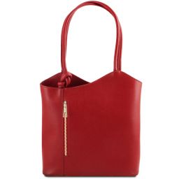Patty Borsa Donna Convertibile a Zaino in Pelle Saffiano Rosso TL141455
