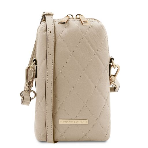 TL Bag Mini Soft Quilted Leather Cross bag Beige TL142169