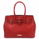TL Bag Leather Handbag Lipstick Red TL142174