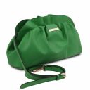 TL Bag Clutch aus Weichem Leder mit Schulterkette Grün TL142184