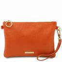 TL Bag Soft Leather Clutch Orange TL142029