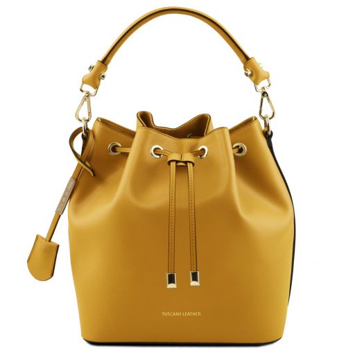 Vittoria Leather Bucket bag Желтый TL141531