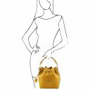 Vittoria Sac Seau Pour Femme en Cuir Jaune TL141531