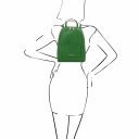 TL Bag Zaino Piccolo da Donna in Pelle Morbida Verde TL142052
