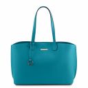 TL Bag Leather Shopping bag Turquoise TL141828