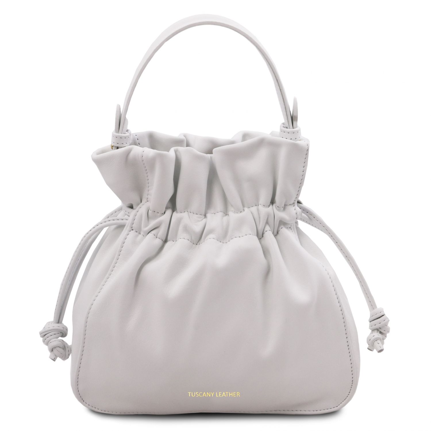 TL Bag Borsa Secchiello in Pelle Morbida Bianco TL142201