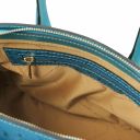 TL Bag Handbag in Ostrich-print Leather Бирюзовый TL142120