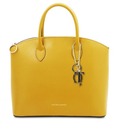 TL KeyLuck Leather Tote Yellow TL142212