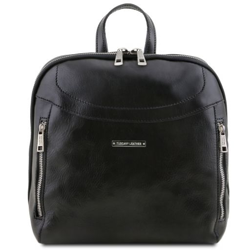 Manila Leather Backpack Black TL141557
