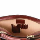 Venezia Leather Briefcase 2 Compartments Brown TL141268