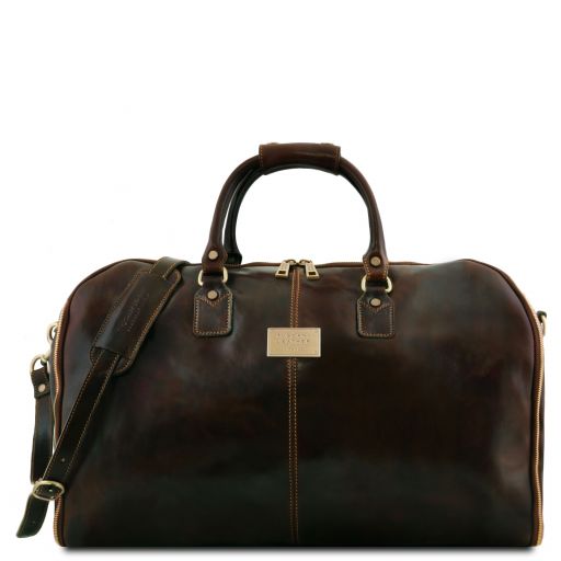 Antigua Travel Leather Duffle/Garment bag Dark Brown TL141538