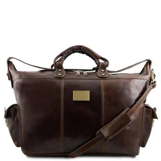 Porto Дорожная кожаная сумка Weekender Темно-коричневый TL140938