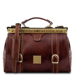 Monalisa Borsa Medico in Pelle con Fibbie Frontali Marrone TL10034
