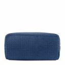 TL KeyLuck Кожаная сумка-шоппер с плетеным теснением Темно-синий TL141573