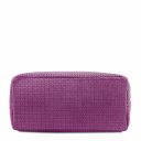 TL KeyLuck Sac Shopping en Cuir Imprimé Tressé Violet TL141573