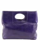 Mary Кожаная сумка с круглой прорезной ручкой Фиолетовый TL140495