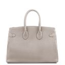 TL Bag Leather Handbag With Golden Hardware Light grey TL141529