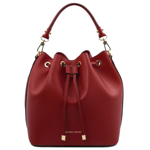 Vittoria Leather Bucket bag Red TL141531
