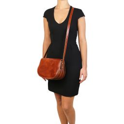 Isabella Borsa in Pelle da Donna Rosso TL9031