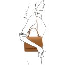 Silene Leather Convertible Handbag Коньяк TL142152