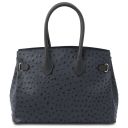TL Bag Handbag in Ostrich-print Leather Grey TL142120