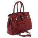 TL Bag Handbag in Ostrich-print Leather Красный TL142120