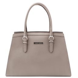 TL Bag Borsa a Mano in Pelle Grigio chiaro TL142147